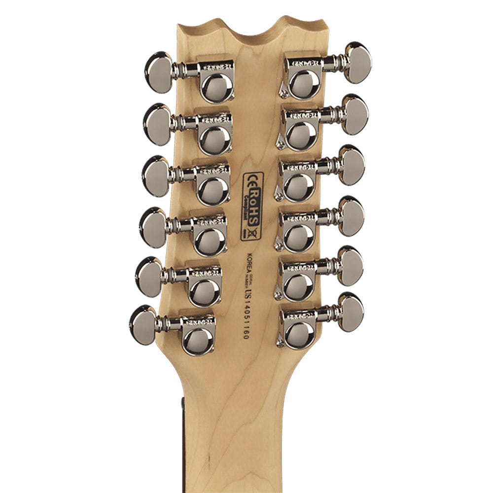 Dean BOCA12 CBK Boca 12 -String Semi-Hollow Body Electric Guitar - Classic Black