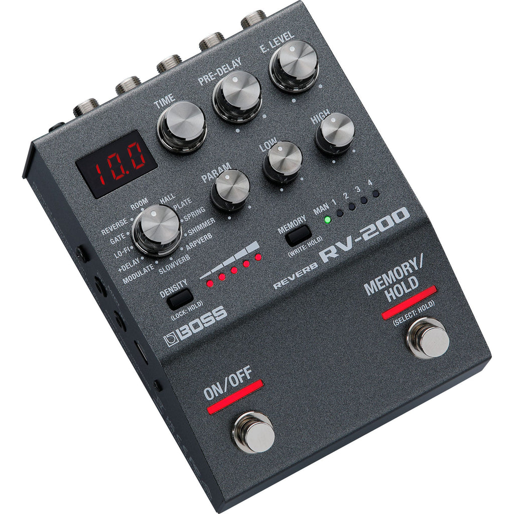 BOSS RV-200 Reverb Processor Guitar Effect Pedal with 12 Reverb Algorithms