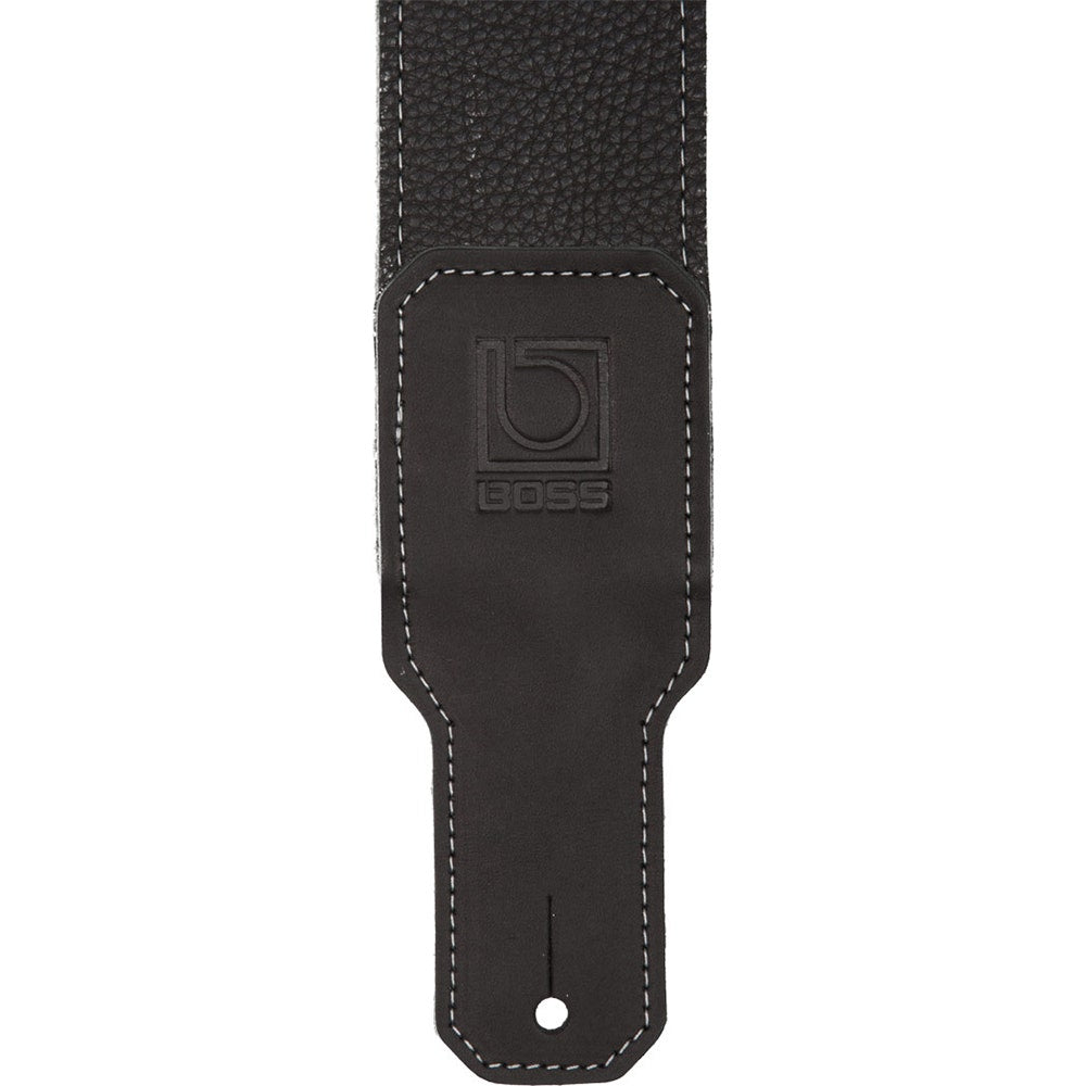 BOSS BSL-25-BLK 2.5" Premium Leather Guitar Strap, Black
