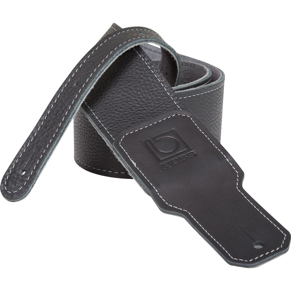 BOSS BSL-25-BLK 2.5" Premium Leather Guitar Strap, Black