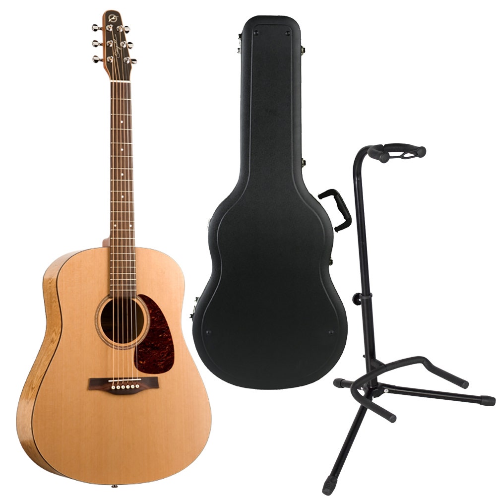 Seagull S6 Original Acoustic Guitar Bundle with Case and Stand