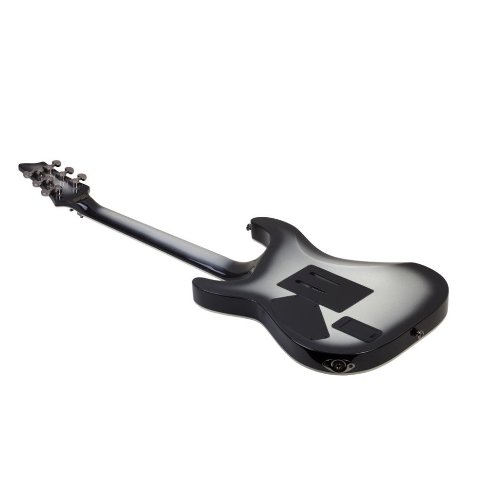 Schecter Jake Pitts C-1FR Floyd Rose Electric Guitar - Metallic White with Metallic Black Burst