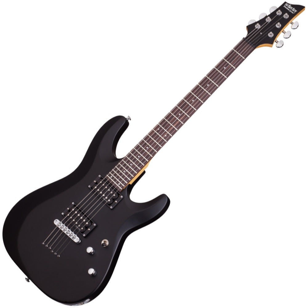 Schecter C-6 Deluxe Entry-Level Solidbody Electric Guitar - Satin Black Finish