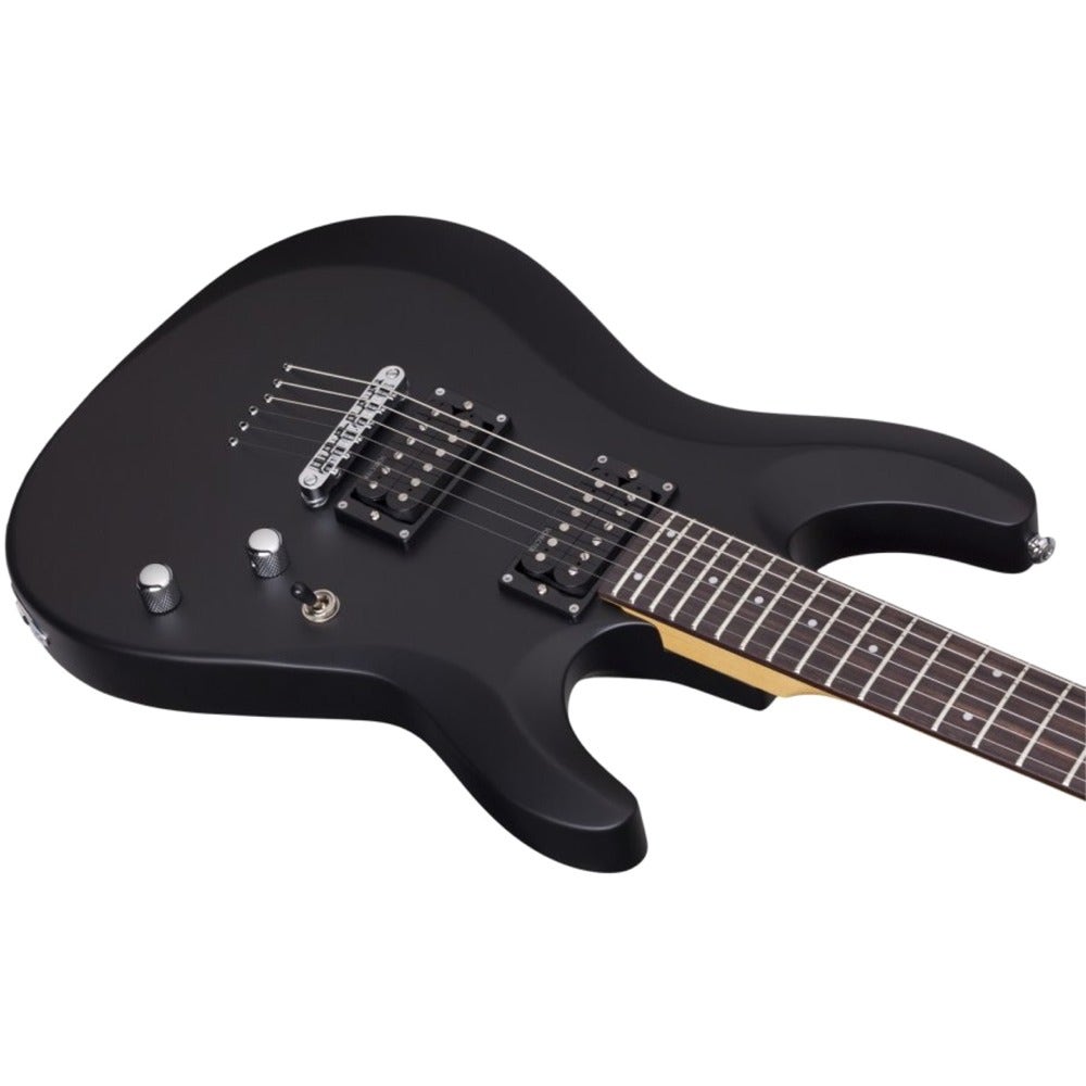Schecter C-6 Deluxe Entry-Level Solidbody Electric Guitar - Satin Black Finish