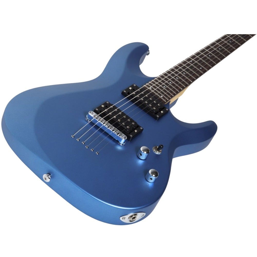 Schecter C-6 Deluxe Entry-Level Solidbody Electric Guitar - Satin Metallic Light Blue Finish