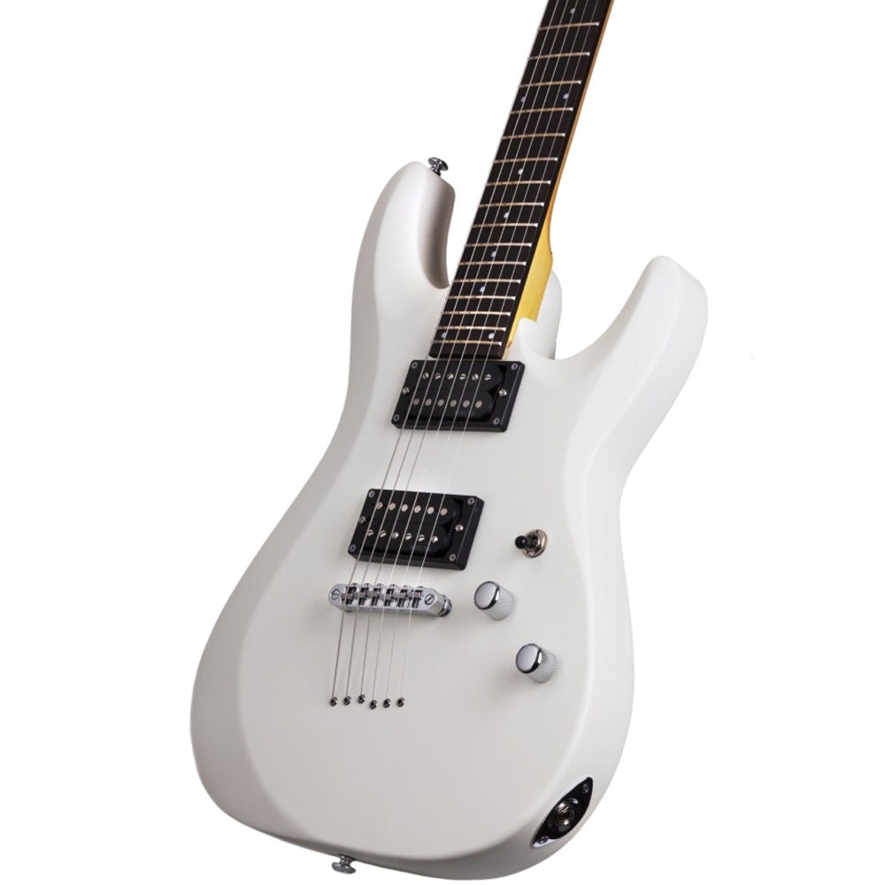 Schecter C-6 Deluxe Entry-Level Solidbody Electric Guitar - Satin White Finish