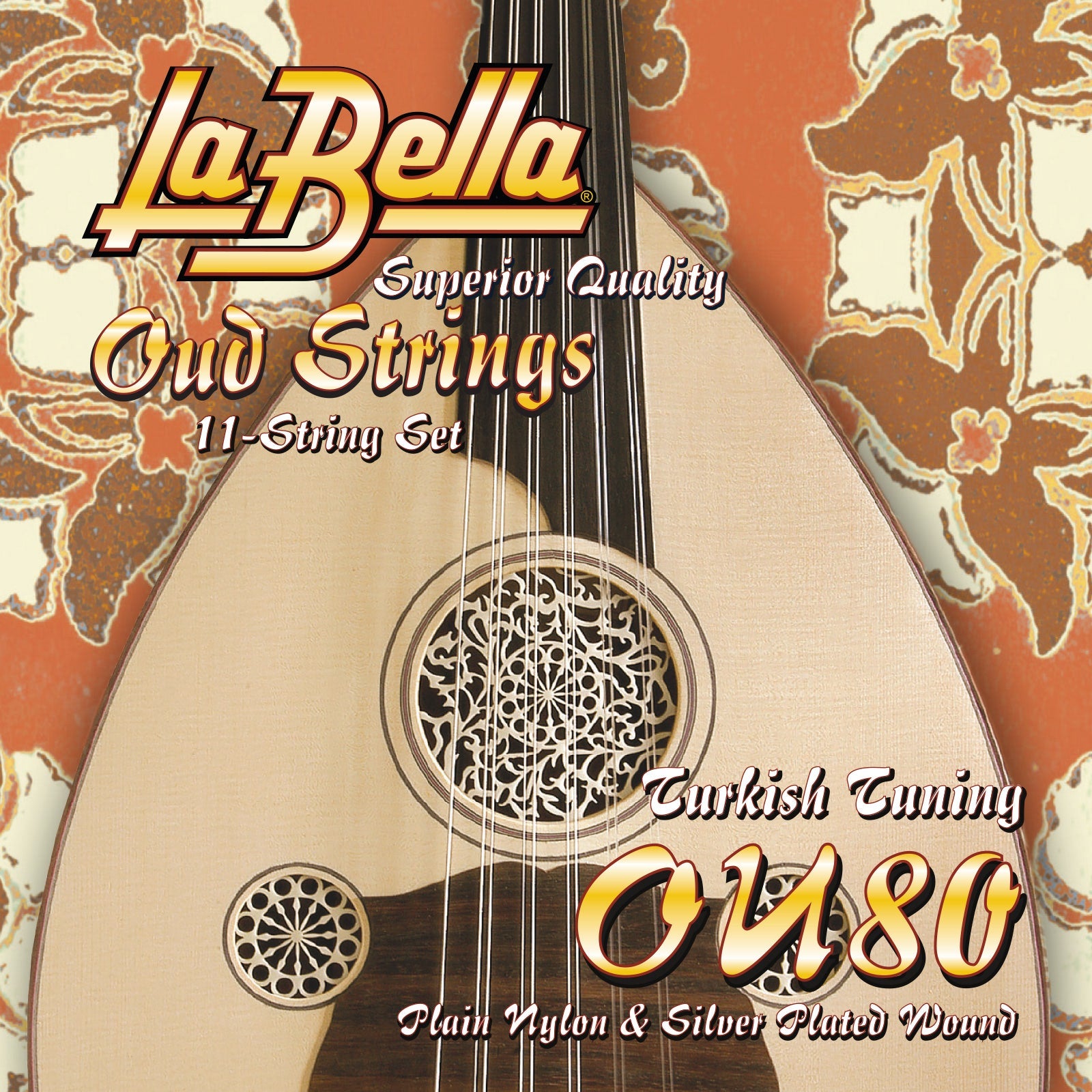 La Bella OU80 Nylon Oud String Set, Turkish Tuning