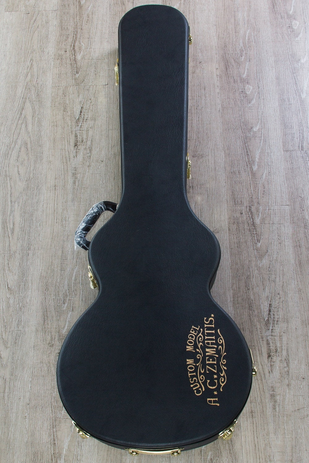 Zemaitis A24MF Dragonheart Metal Front Electric Guitar, Rosewood Fretboard, Hard Case - Black (B-Stock)