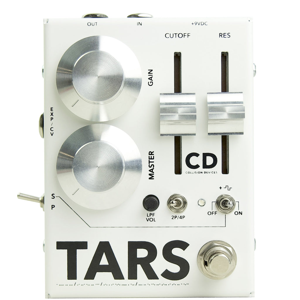 Collision Devices TARS Fuzz / Filter Guitar Effects Pedal, Silver & White