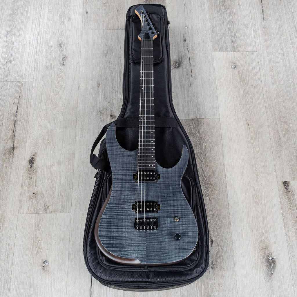 Cerberus Erebus 6 Long Scale Electric Guitar, Ebony Fingerboard, Transparent Black