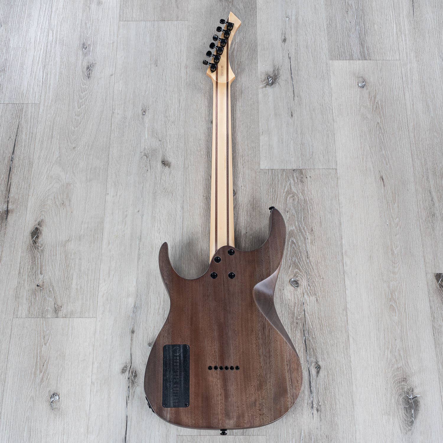 Cerberus Erebus 6 Long Scale Electric Guitar, Ebony Fingerboard, Transparent Black