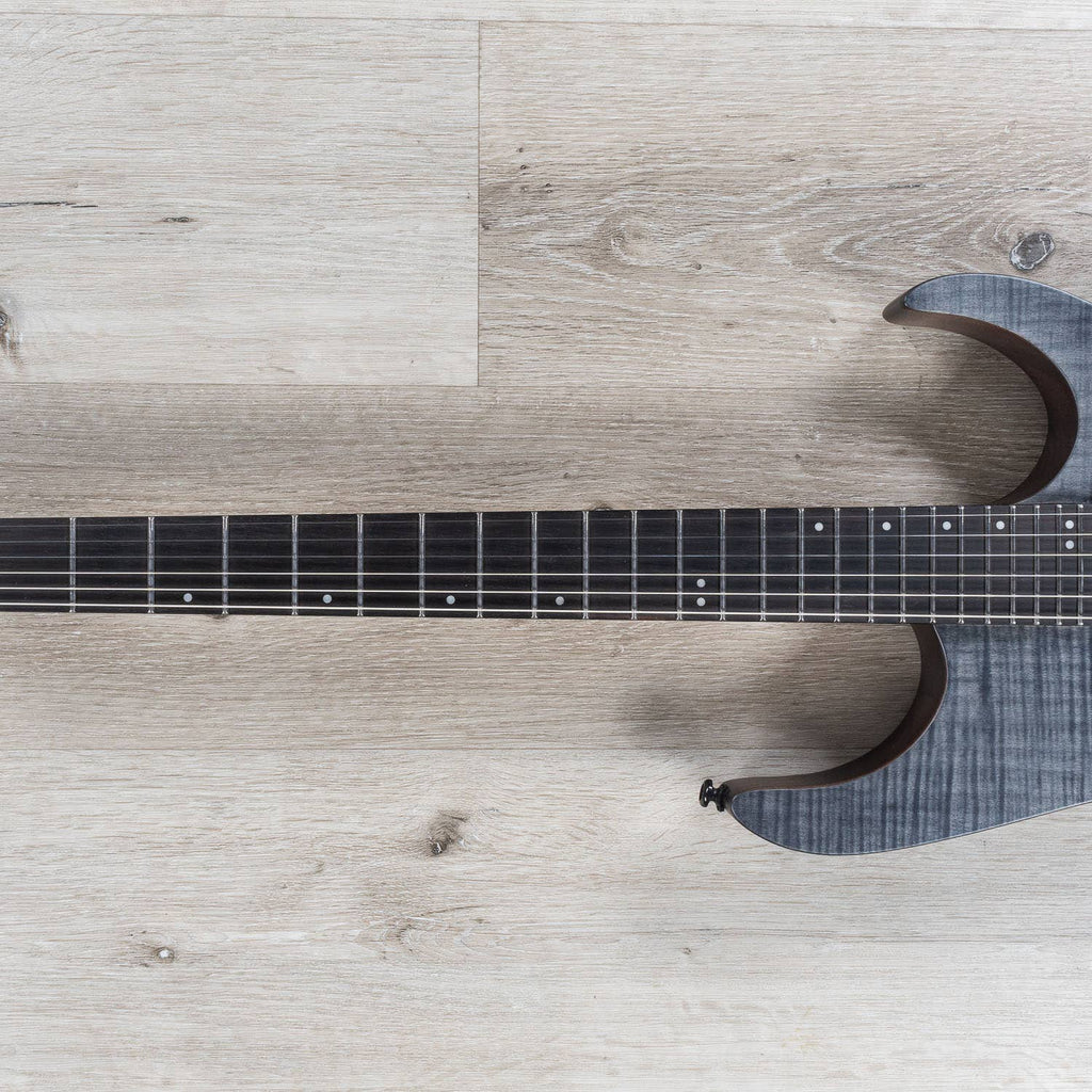 Cerberus Erebus 6 Long Scale Electric Guitar, Ebony Fingerboard, Transparent Black