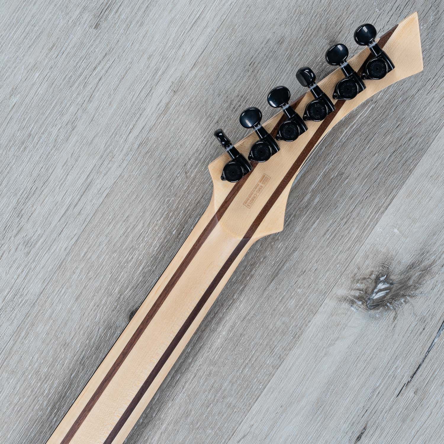 Cerberus Erebus 6 Long Scale Electric Guitar, Ebony Fingerboard, Transparent Black