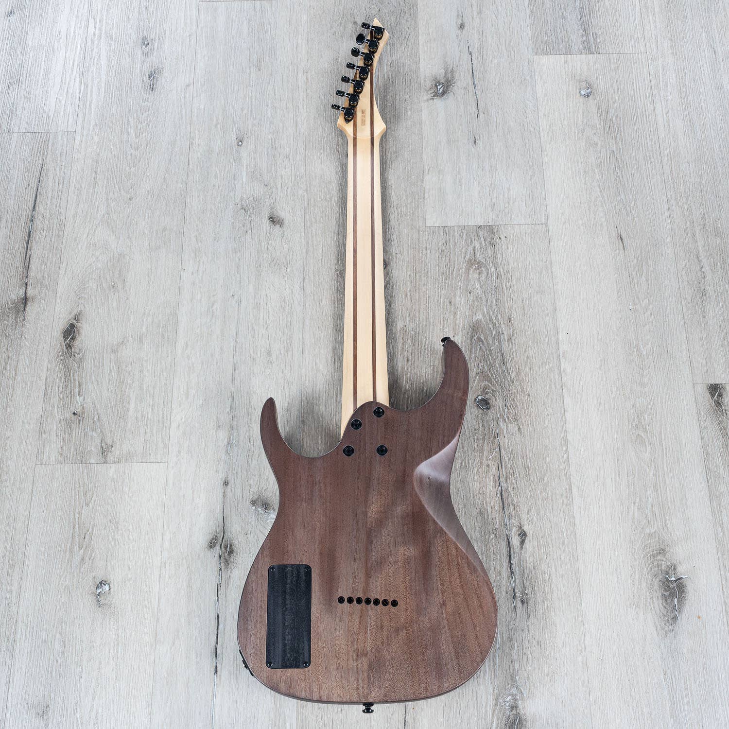 Cerberus Erebus 7, 7-String Long Scale Electric Guitar, Ebony Fingerboard, Transparent Black