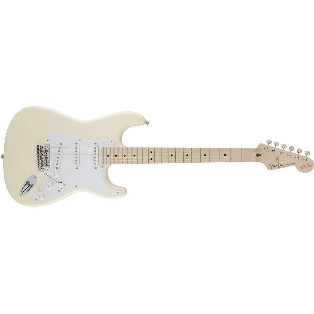 Fender Eric Clapton Stratocaster Electric Guitar, Soft V Maple Neck, Hard Case - Olympic White
