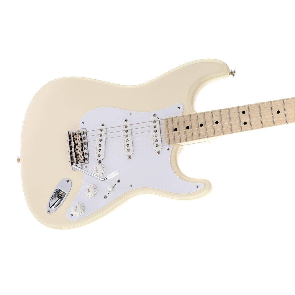 Fender Eric Clapton Stratocaster Electric Guitar, Soft V Maple Neck, Hard Case - Olympic White