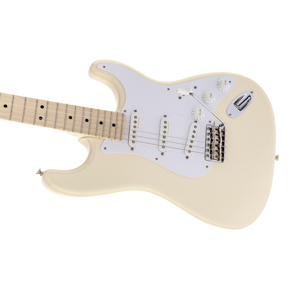 Fender Eric Clapton Stratocaster Electric Guitar, Soft V Maple Neck, Hard Case - Olympic White