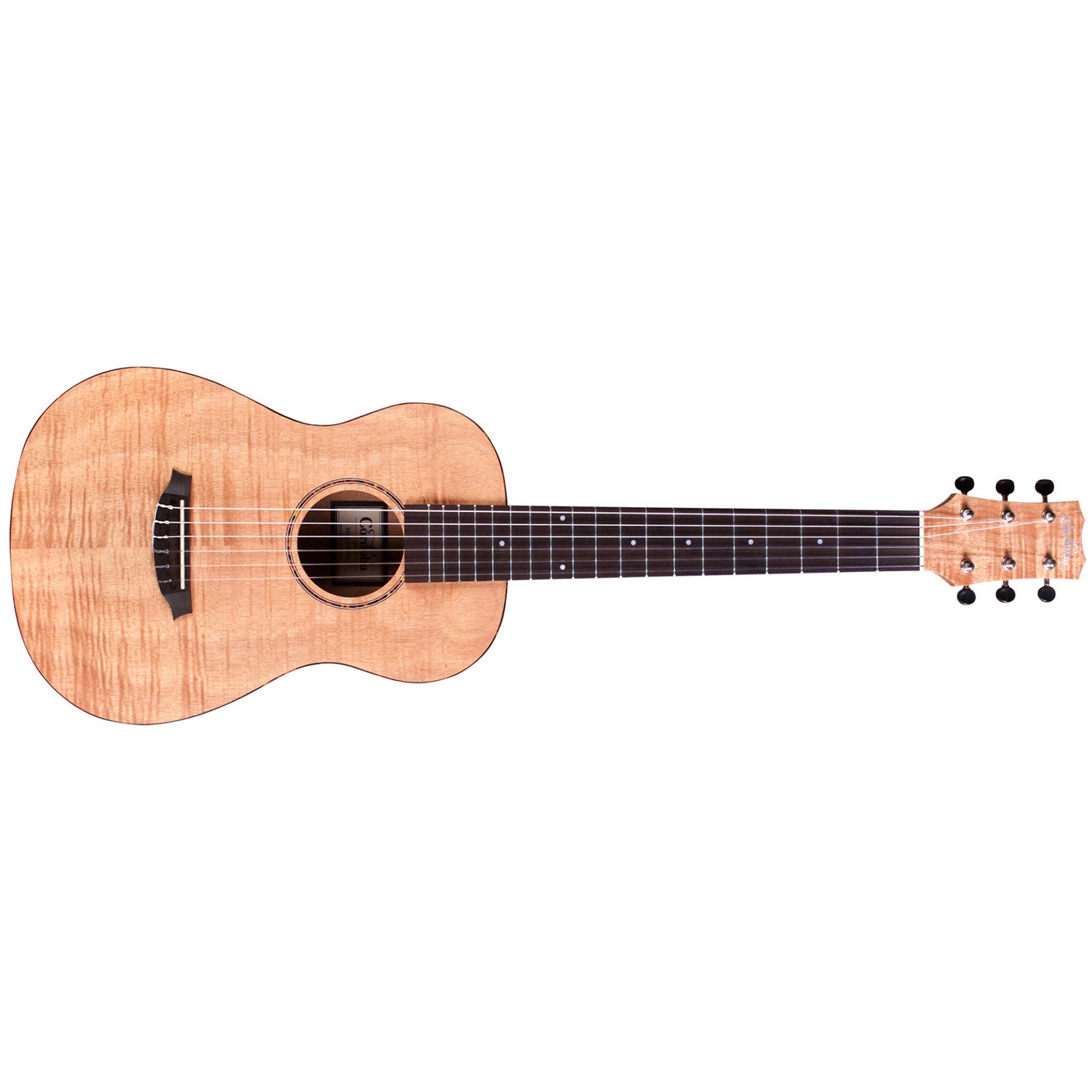Cordoba Mini II FMH Mini Travel Sized 6-String Acoustic Guitar, Flame Mahogany Top