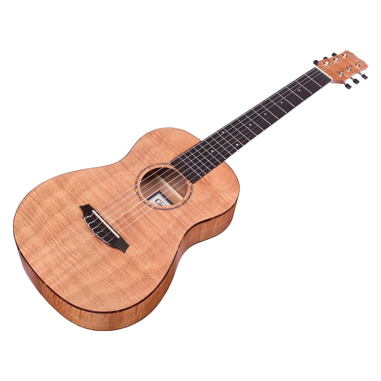 Cordoba Mini II FMH Mini Travel Sized 6-String Acoustic Guitar, Flame Mahogany Top