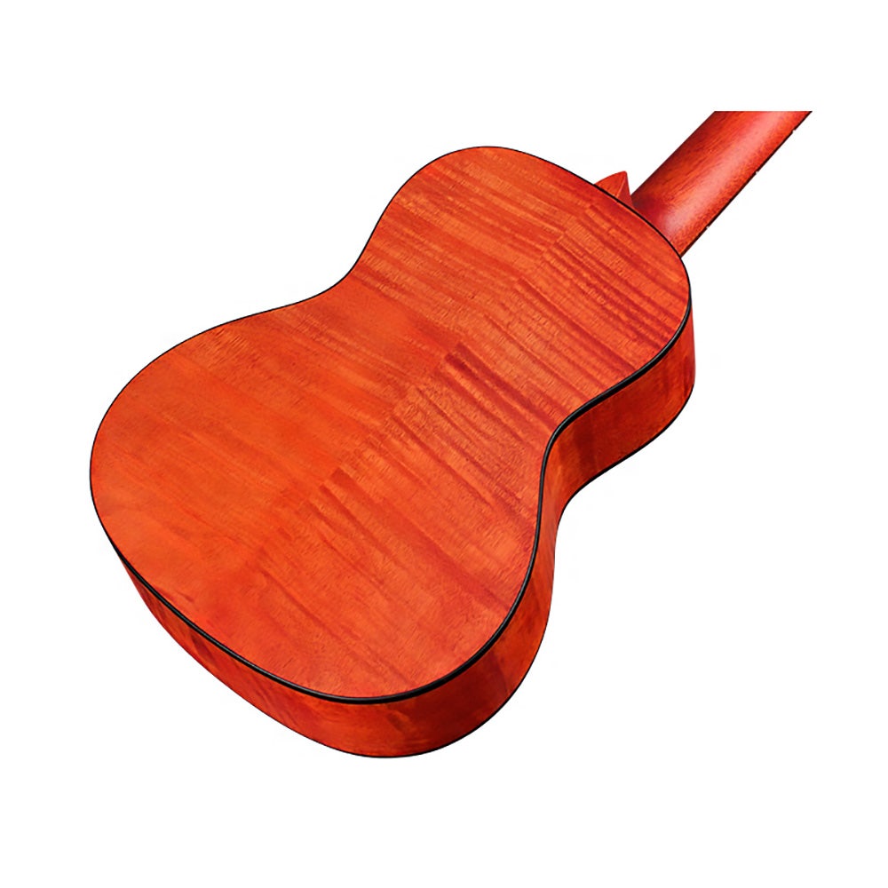 Cordoba 15CFM Flamed Mahogany Concert Uke Ukulele, Pau Ferro Fretboard, Rose Red