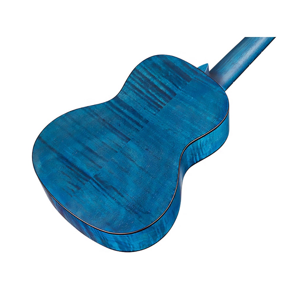 Cordoba 15CFM Flamed Mahogany Concert Uke Ukulele, Pau Ferro Fretboard, Sapphire Blue