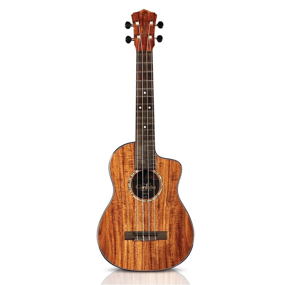 Cordoba 35T-CE Tenor Acoustic-Electric Ukulele with Polyfoam Case