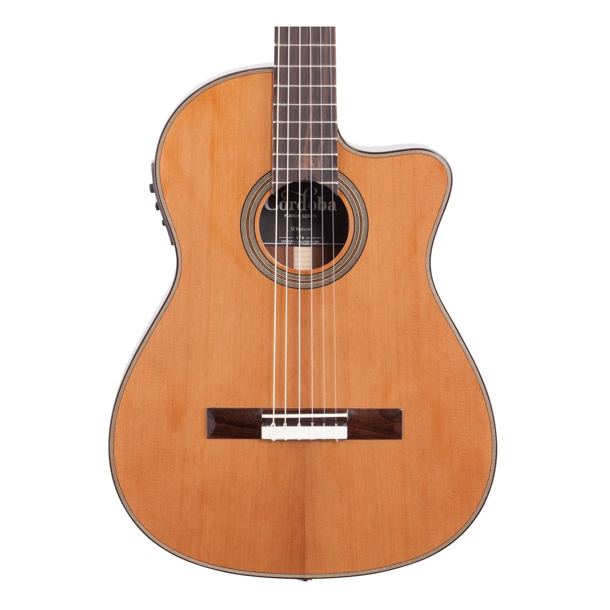 Cordoba Fusion 12 Natural Nylon-String Acoustic-Electric Guitar, Solid Canadian Cedar, Natural