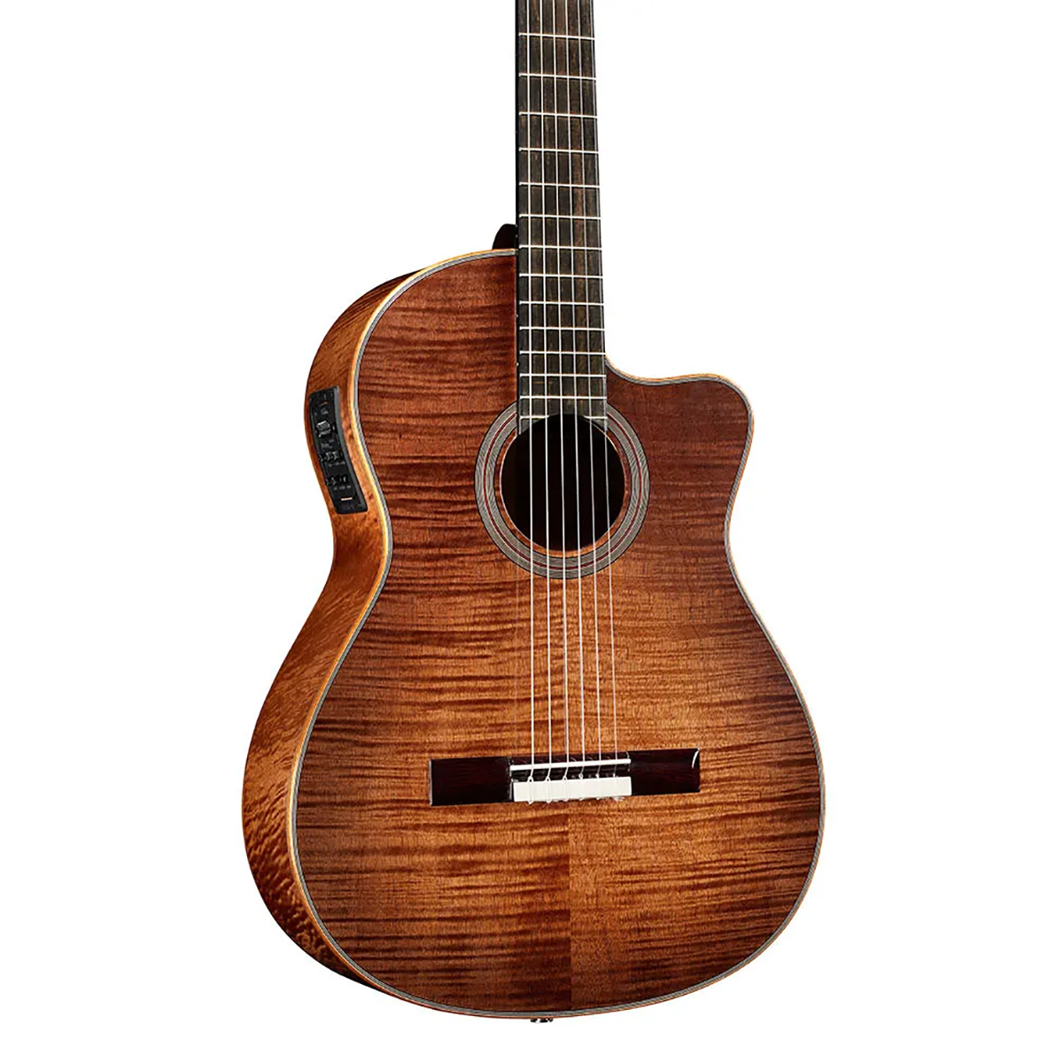 Cordoba Fusion 12 Exotic Top Acoustic-Electric Guitar, Solid Spruce & Flamed Okoume, Cinnamon Burst