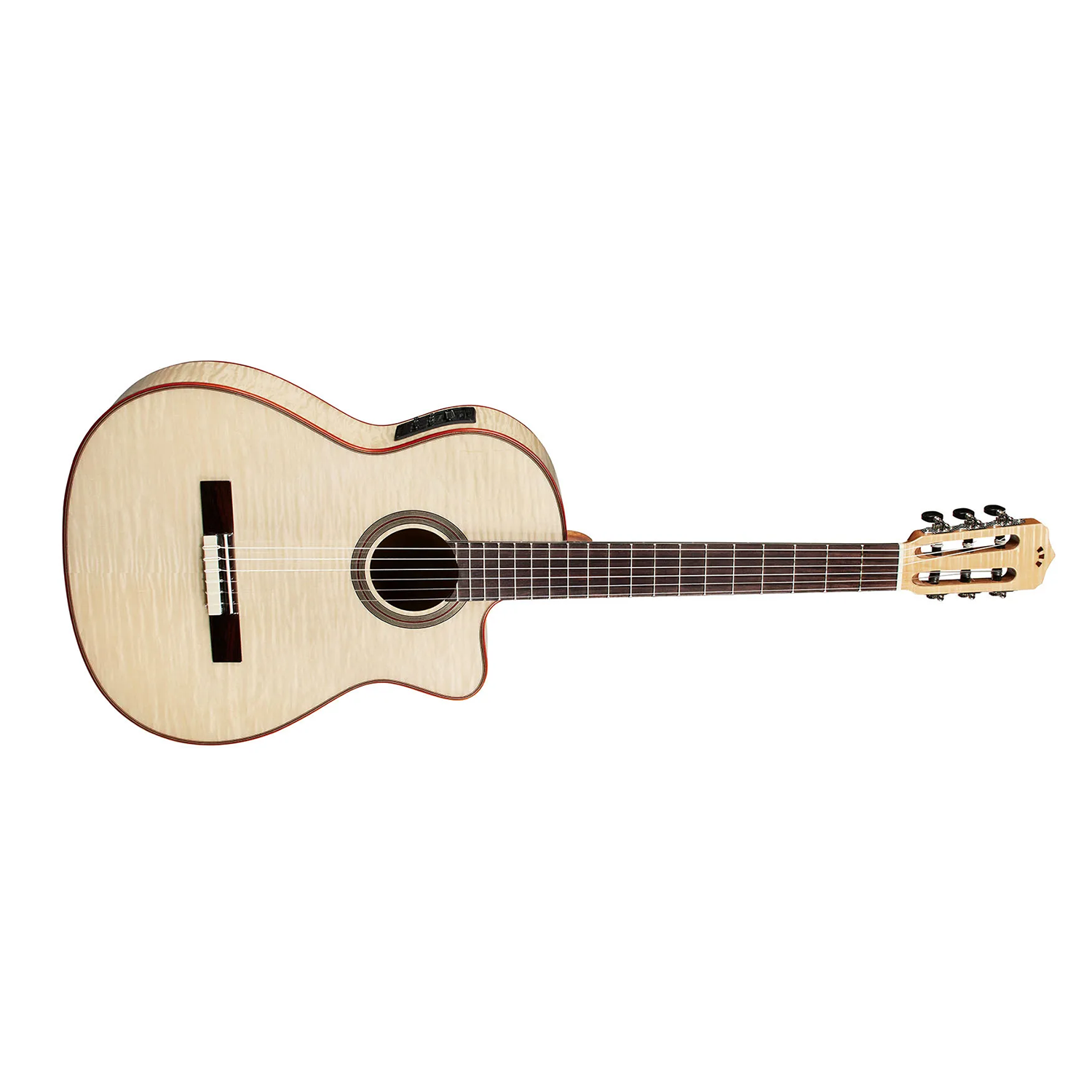 Cordoba Fusion 12 Exotic Top Acoustic-Electric Guitar, Solid Spruce & Flamed Maple, White Sands