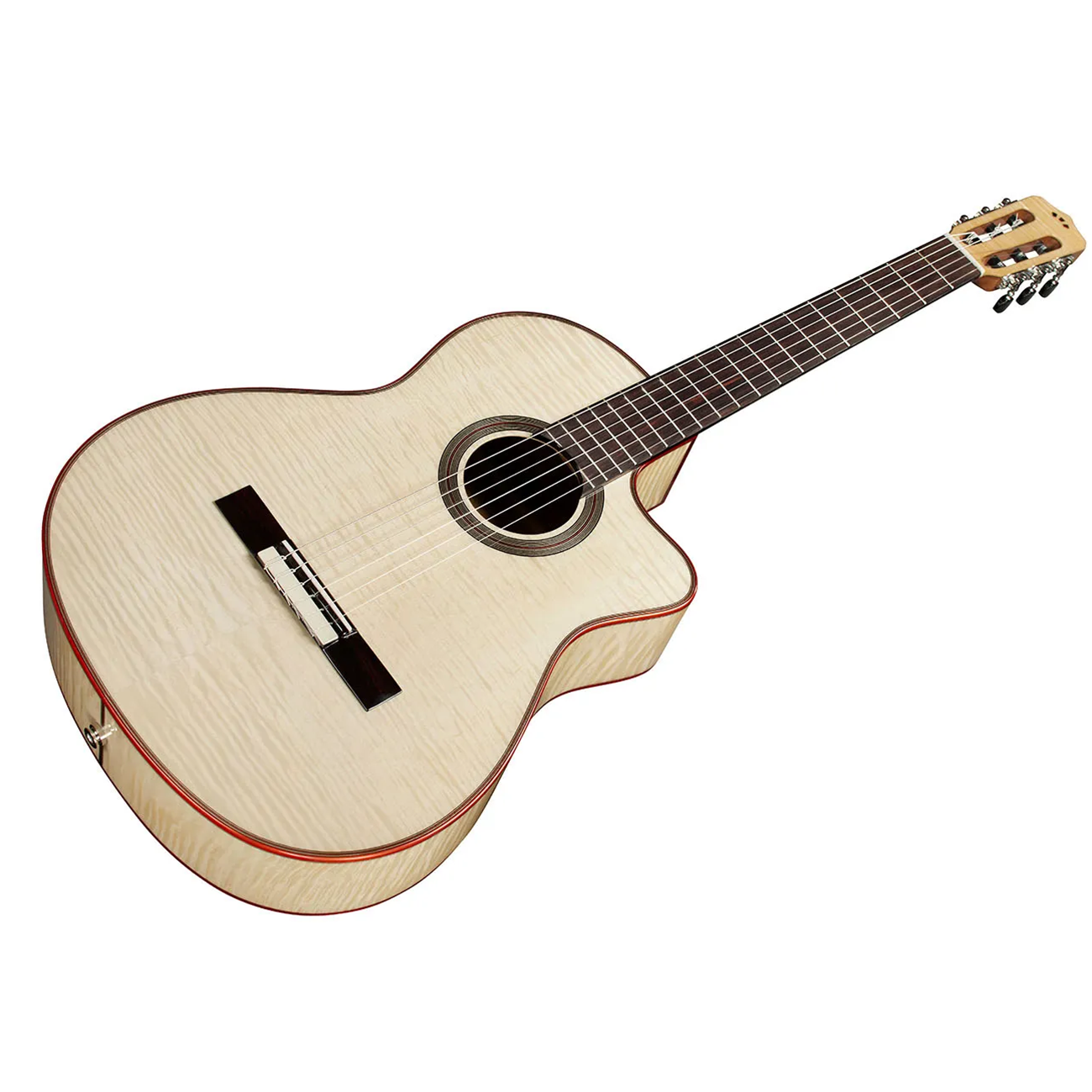 Cordoba Fusion 12 Exotic Top Acoustic-Electric Guitar, Solid Spruce & Flamed Maple, White Sands