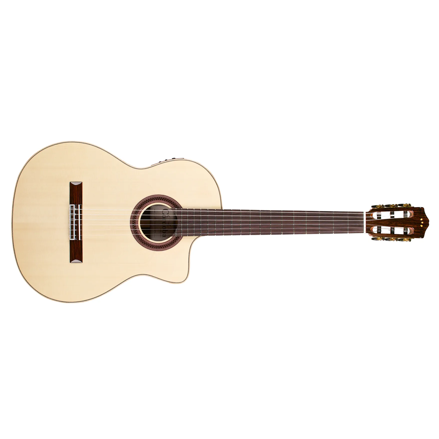 Cordoba Iberia GK Studio Negra Classical Nylon-String Acoustic-Electric Guitar, European Spruce Top, Natural
