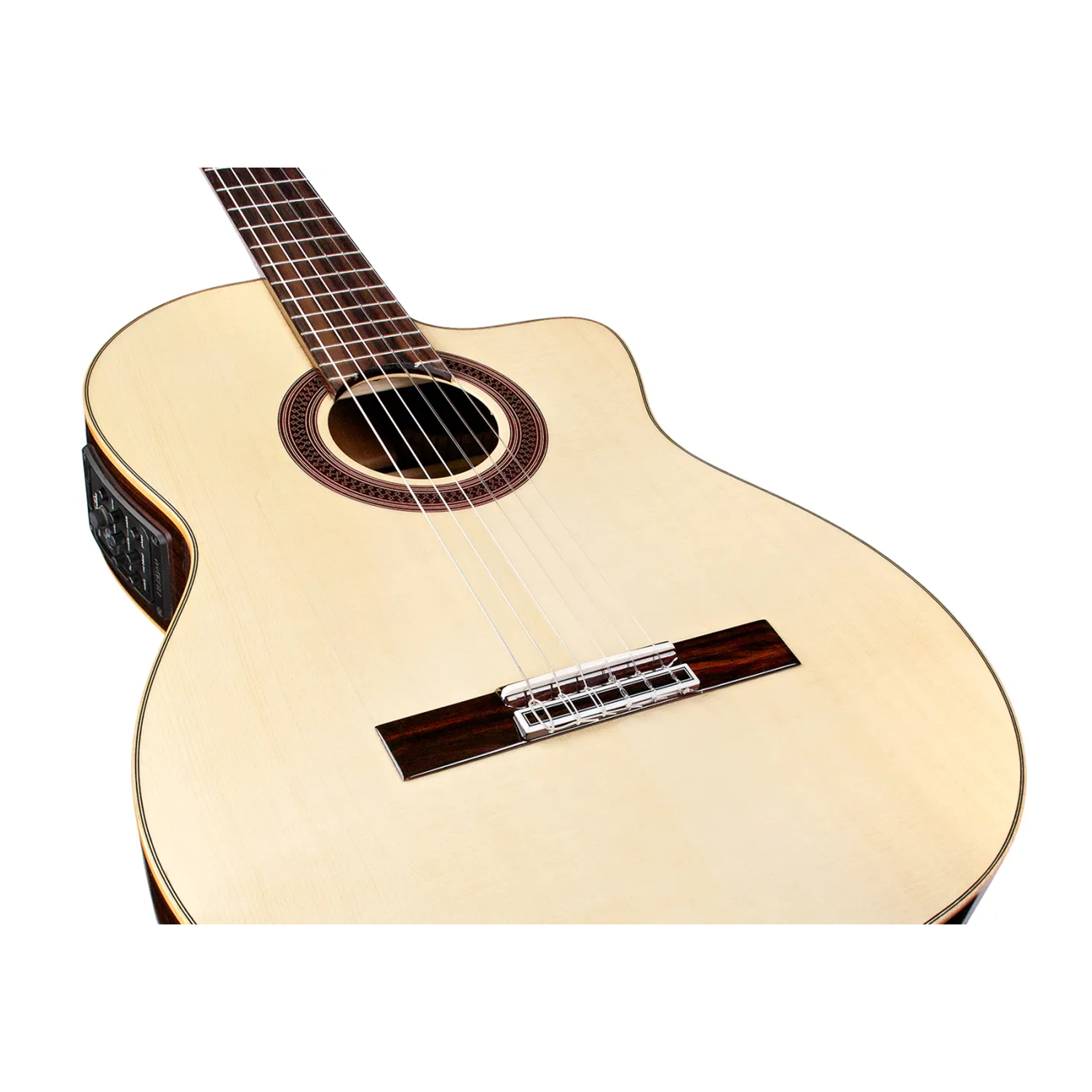Cordoba Iberia GK Studio Negra Classical Nylon-String Acoustic-Electric Guitar, European Spruce Top, Natural