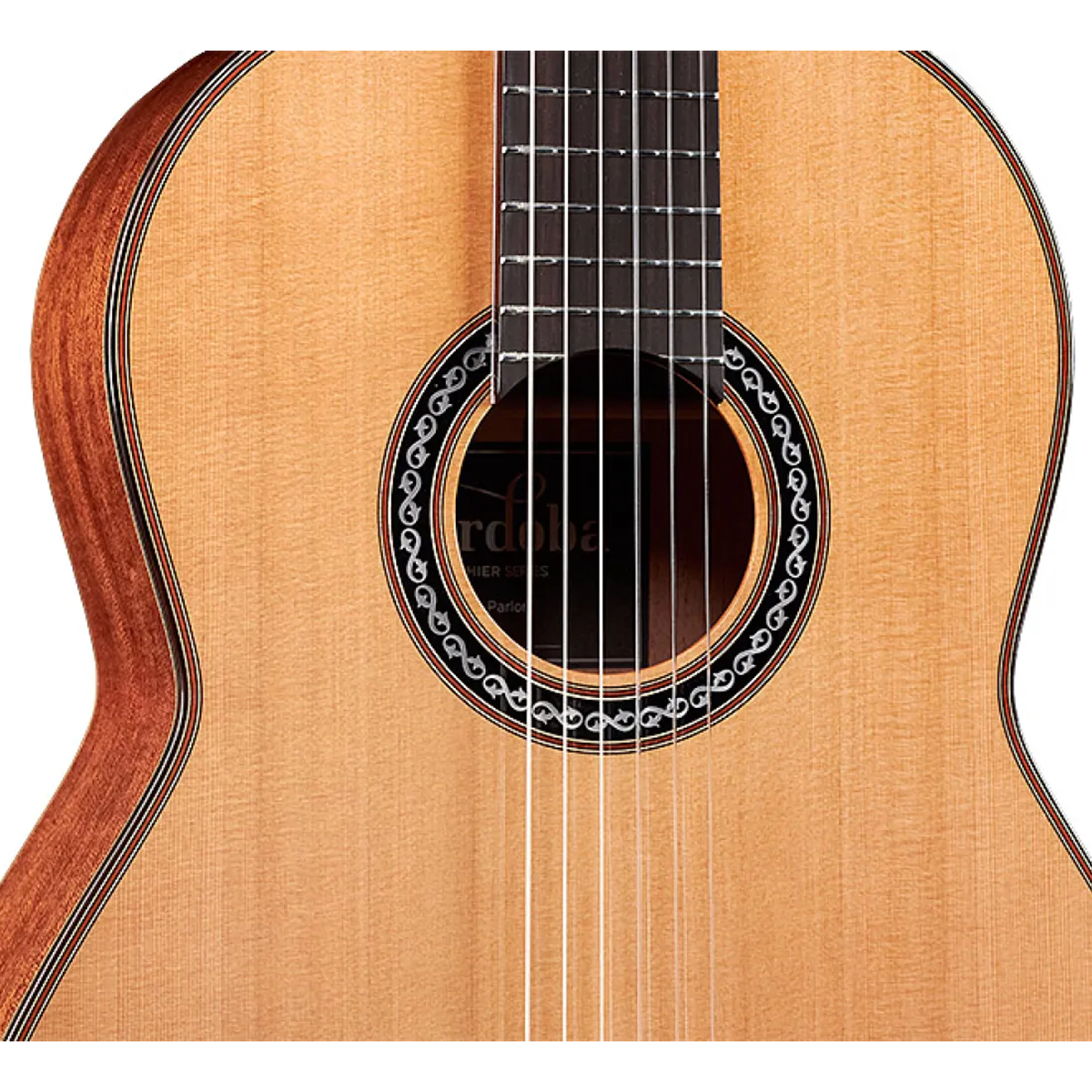 Cordoba Luthier C9 Parlor Classical Nylon-String Acoustic Guitar, Solid African Mahogany, Red Cedar