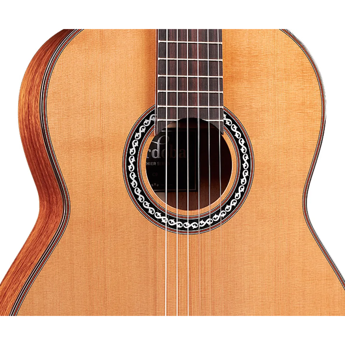 Cordoba Luthier C9 CD Classical Nylon-String Acoustic Guitar, Solid African Mahogany, Western Red Cedar