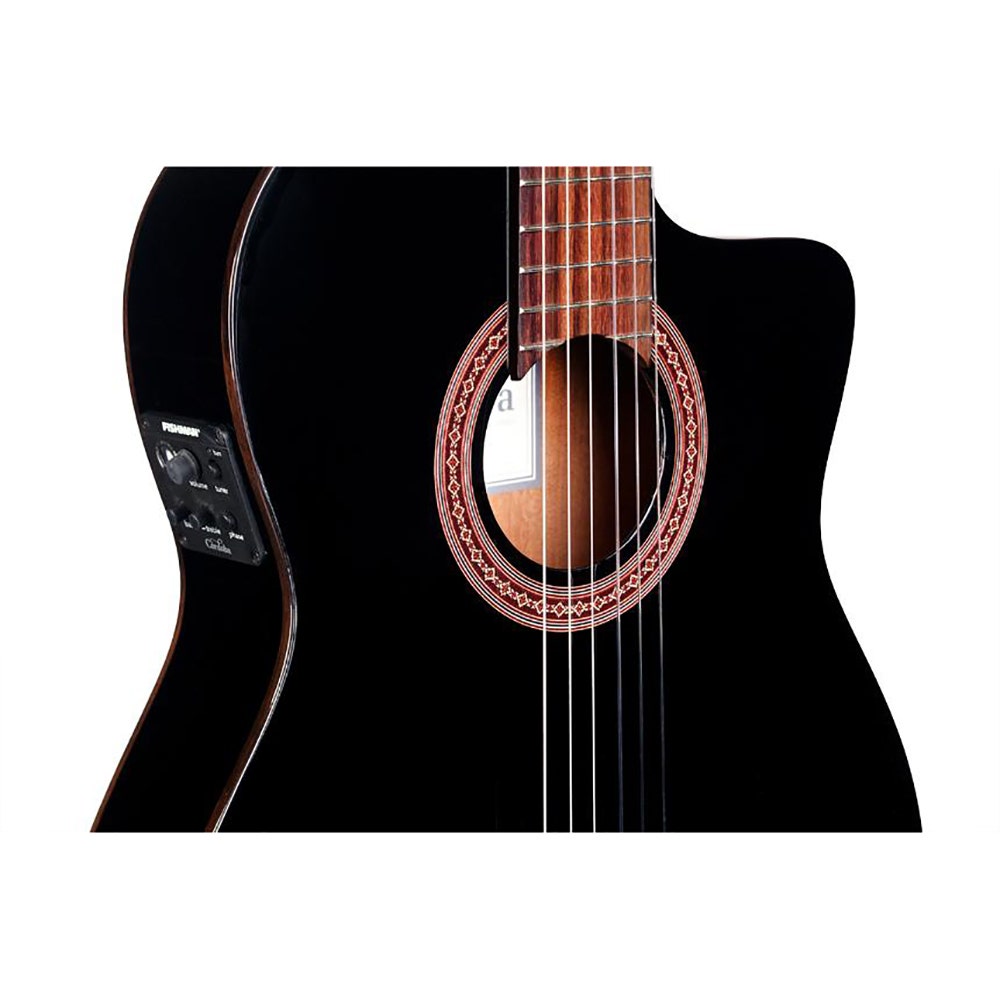 Cordoba C5-CETBK Classical Thinline Acoustic/Electric Guitar in Black