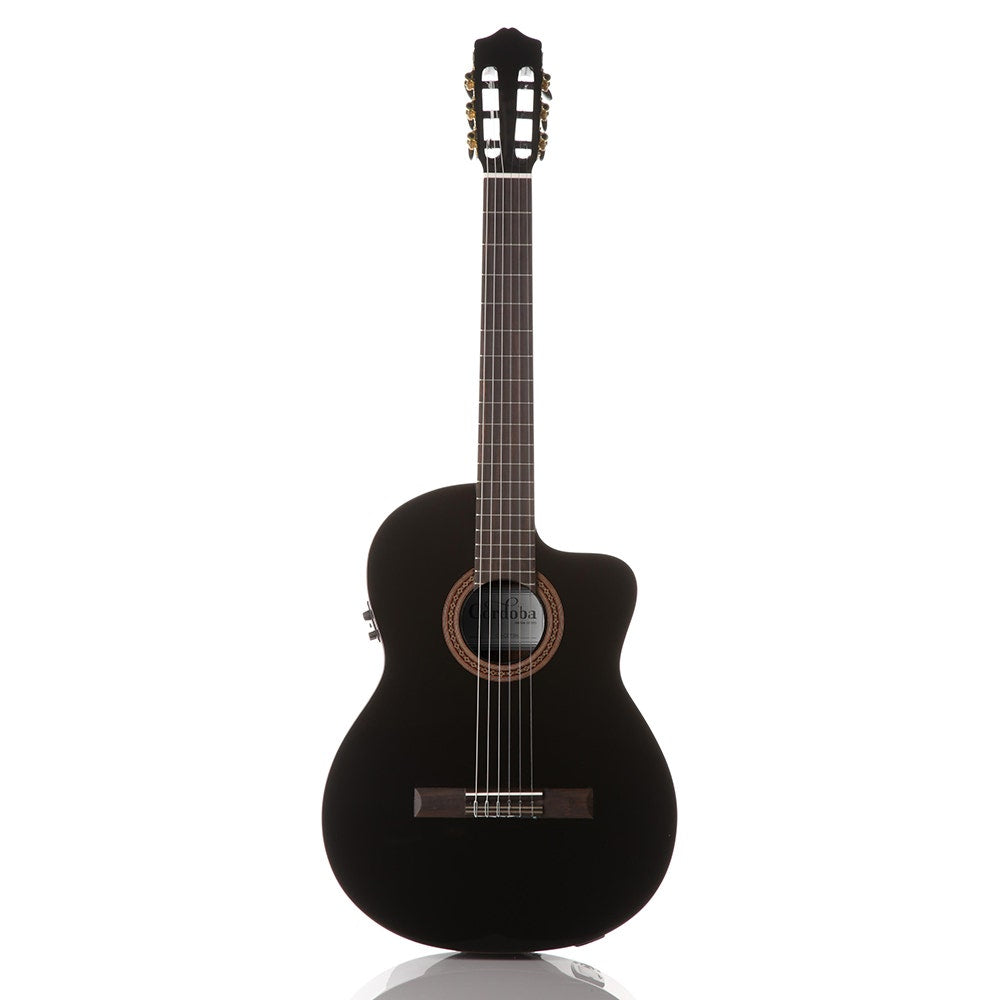 Cordoba C5-CETBK Classical Thinline Acoustic/Electric Guitar in Black