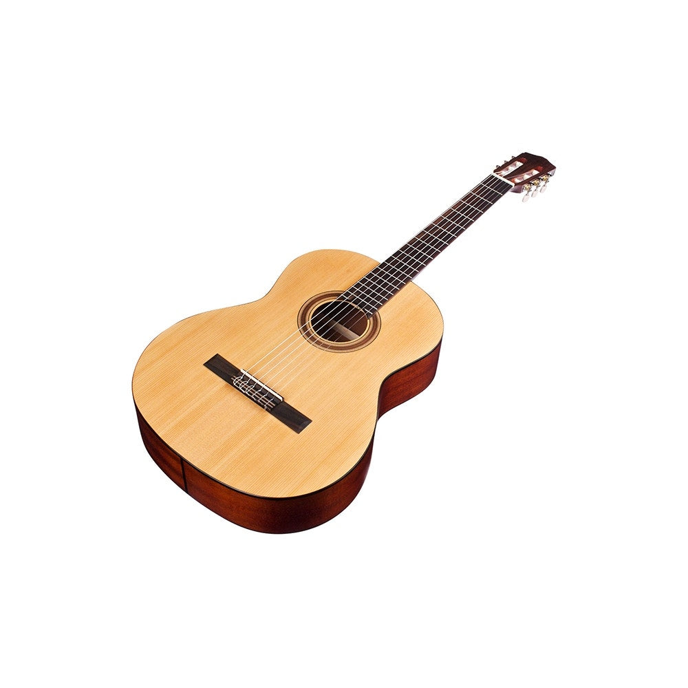 Cordoba CP100 6-String Acoustic Nylon-String Classical Guitar Pack with Tuner, Gig Bag, and Instructional Booklet - Natural
