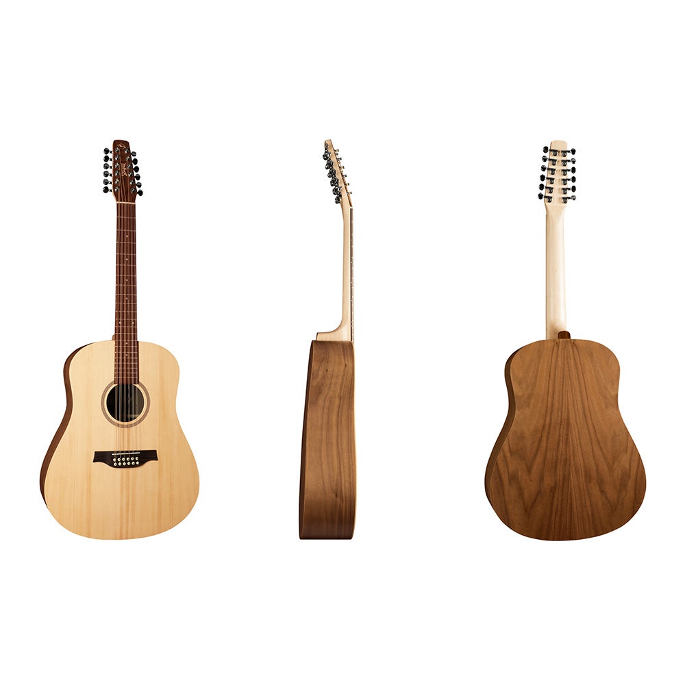 Seagull Walnut 12 - 12-String Acoustic Guitar, Rosewood Fingerboard - Natural (B-STOCK)
