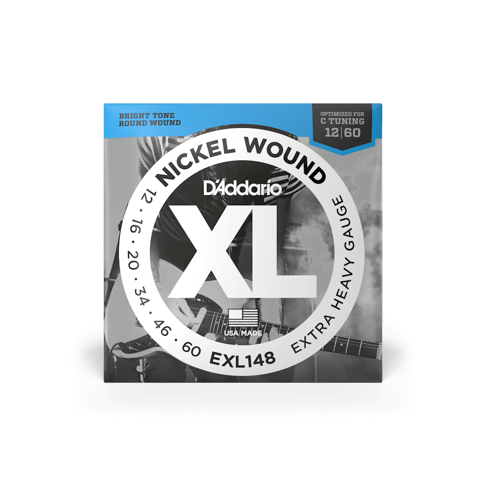 D'Addario EXL148 XL Nickel Wound Extra Heavy Electric Guitar Strings, 12-60