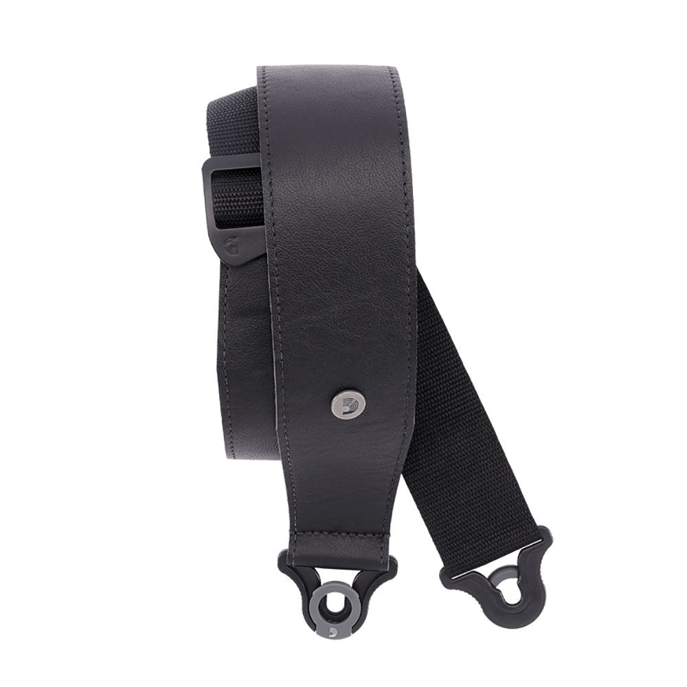 D'Addario 25BAL00 Comfort Leather Auto-Lock Guitar Strap, 2.5-Inch, Black
