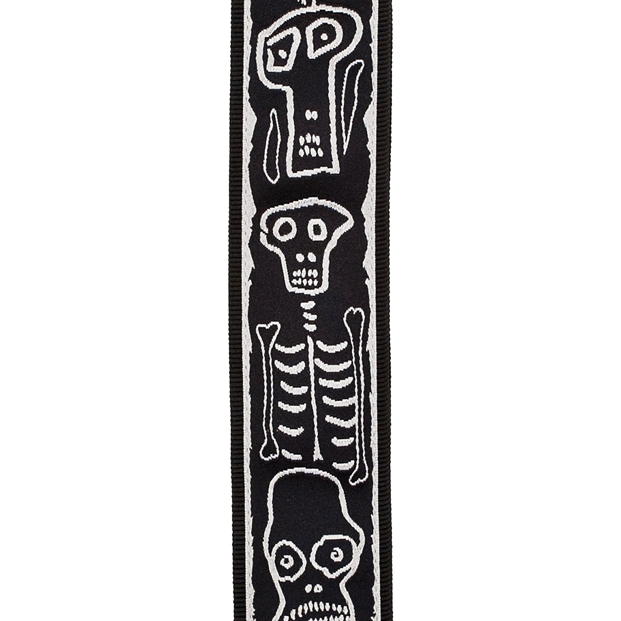 Planet Waves 50PLJS01 Planet Lock Joe Satriani 50mm Skull 'N Bones Guitar Strap with Locking System