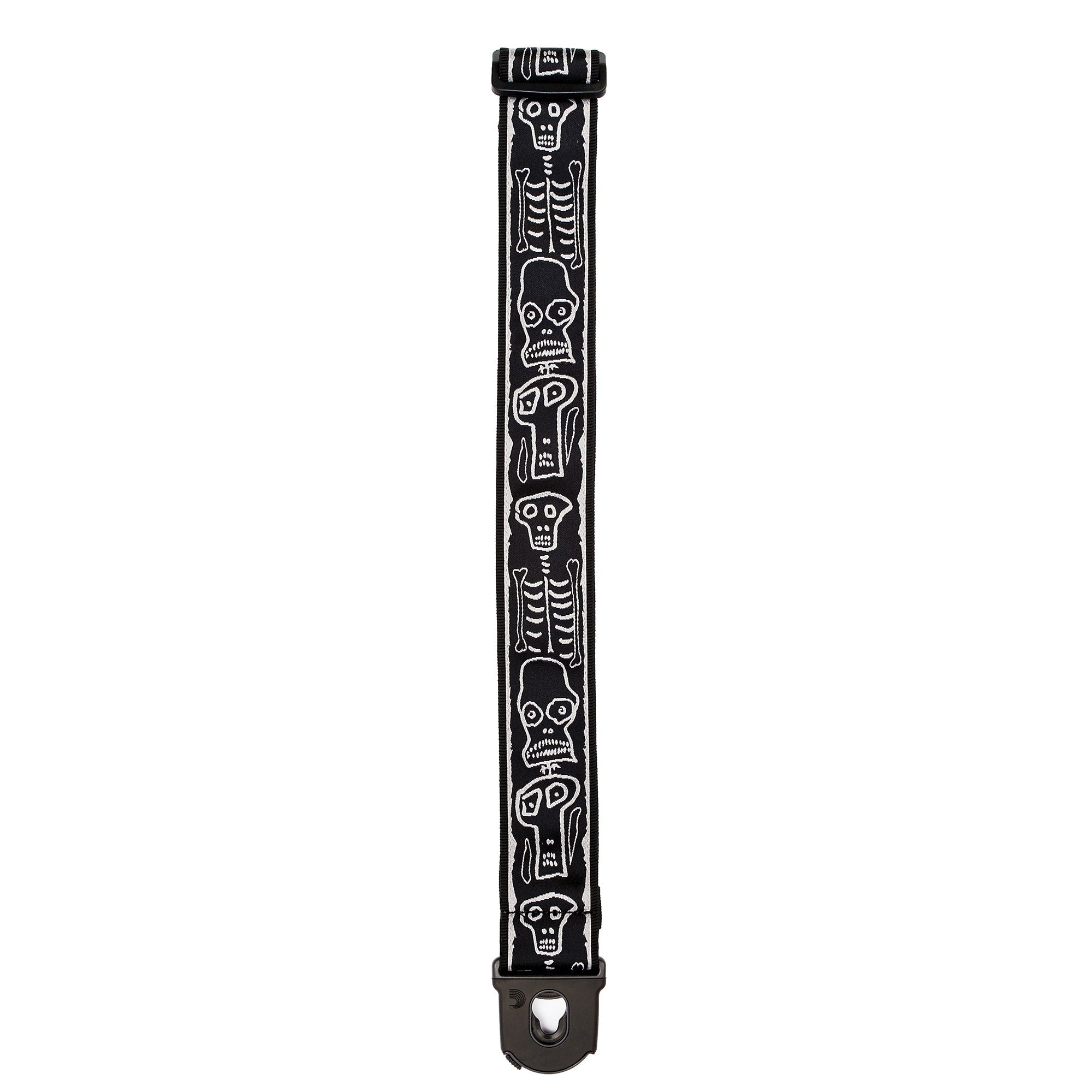 Planet Waves 50PLJS01 Planet Lock Joe Satriani 50mm Skull 'N Bones Guitar Strap with Locking System