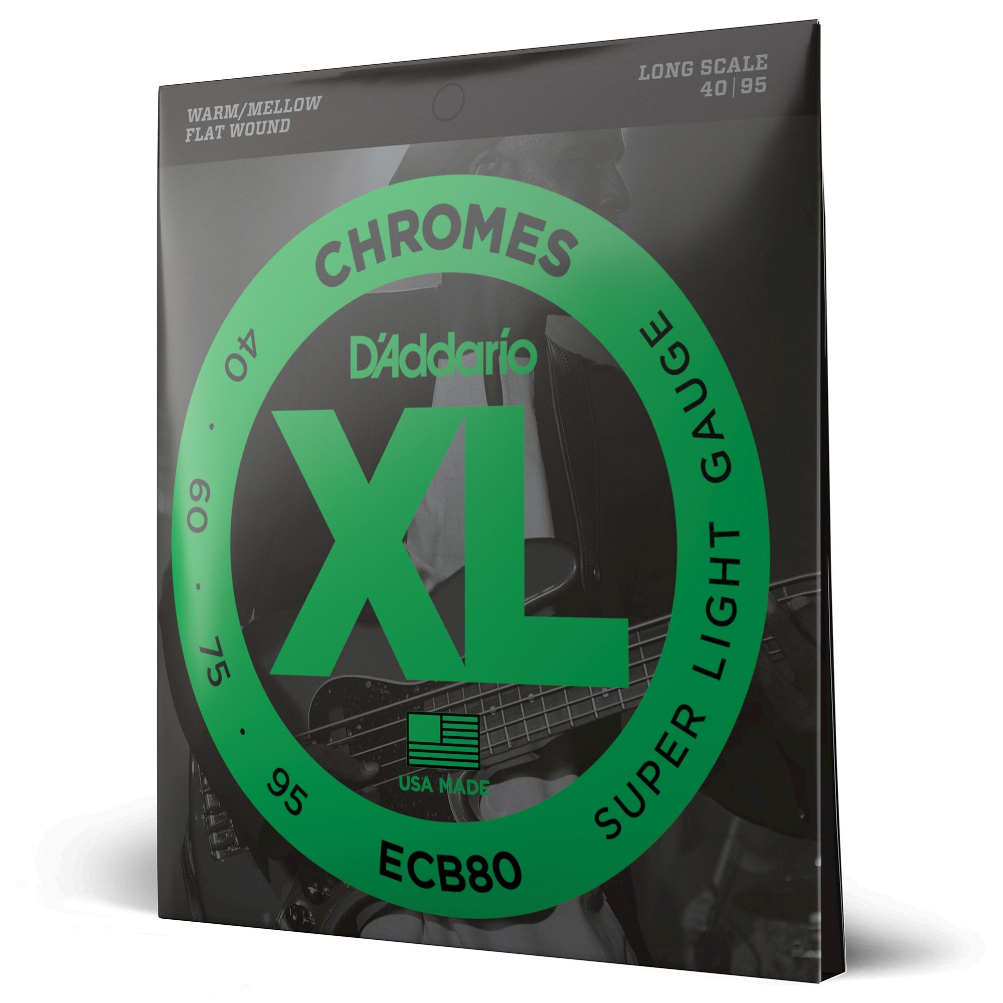 D'Addario ECB80 Chromes Long Scale Light Bass Strings (40-95)