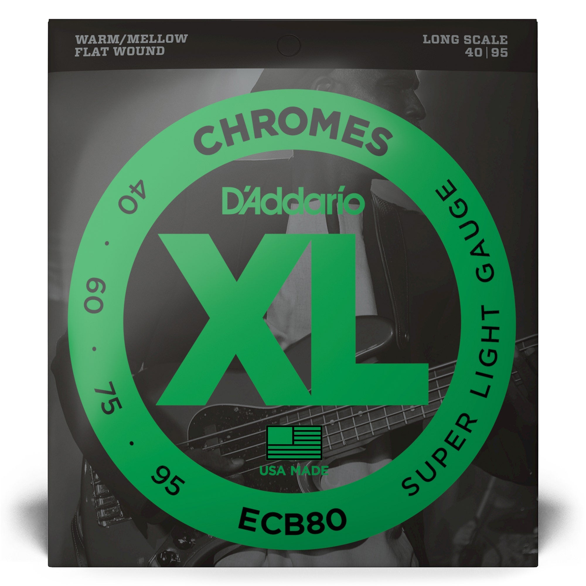 D'Addario ECB80 Chromes Long Scale Light Bass Strings (40-95)