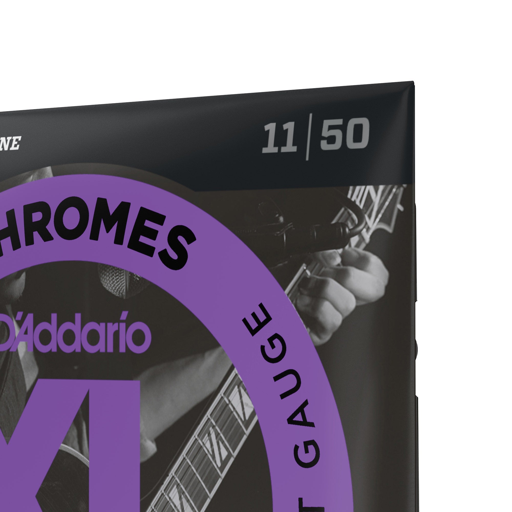 D'Addario ECG24 Chromes Flat Wound Jazz Light Electric Guitar Strings (11-50)