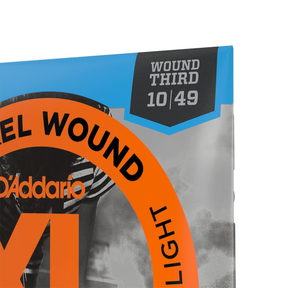 D'Addario EJ20 Jazz Extra Light Wound 3rd Electric Guitar Strings, 10-49