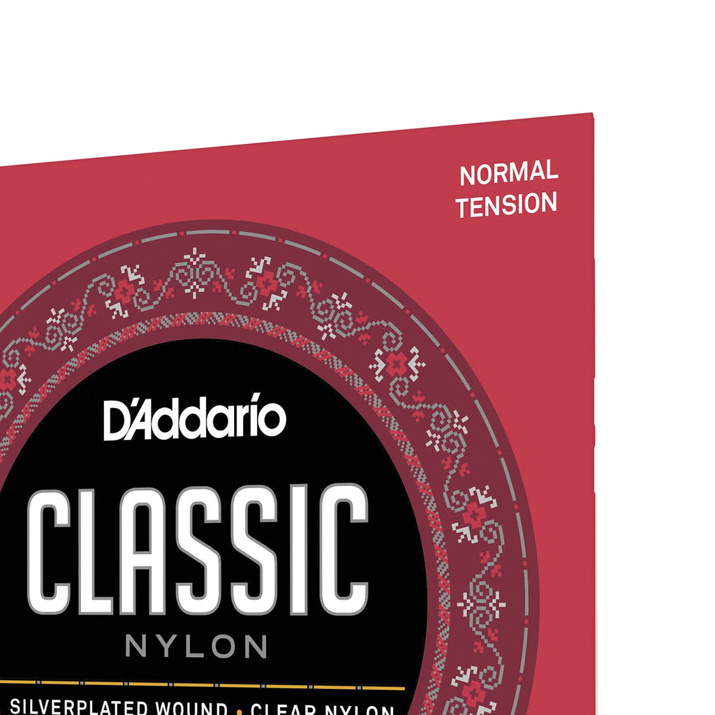 D'Addario EJ27N 3/4 Student Nylon Fractional Classical Guitar Strings, Normal Tension