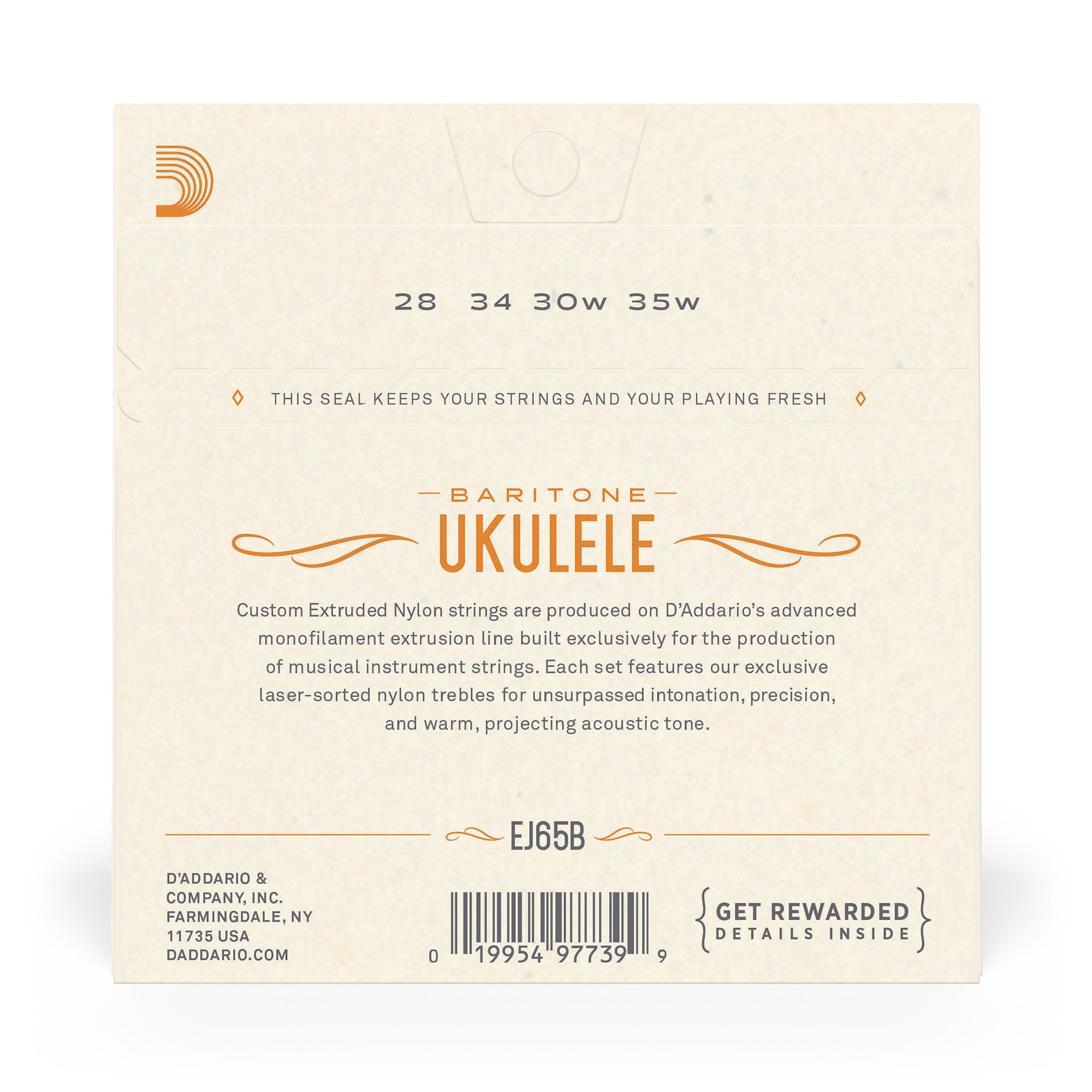 D'Addario EJ65B Pro-Arté Custom Extruded Baritone Ukulele Strings