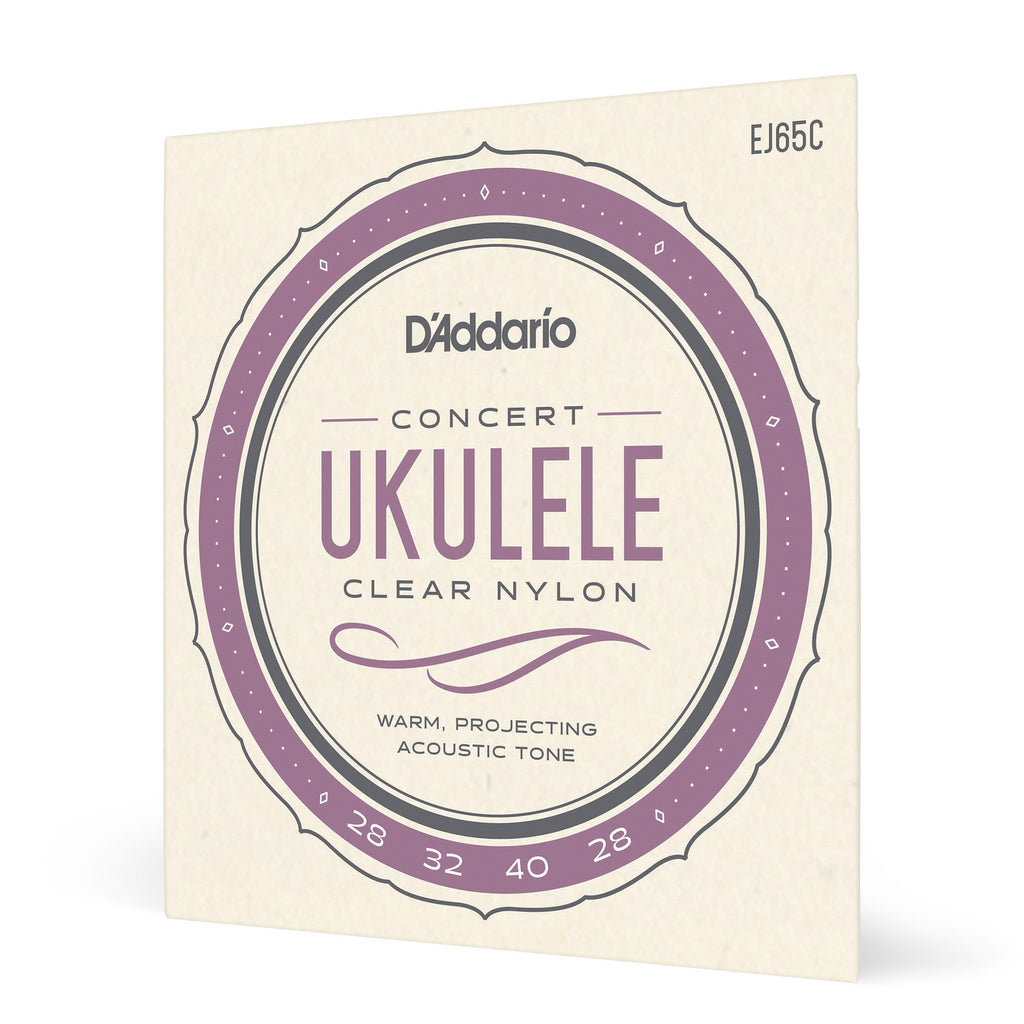 D'Addario EJ65C ProArte Custom Extruded Clear Nylon Concert Ukulele Strings 12-Pack