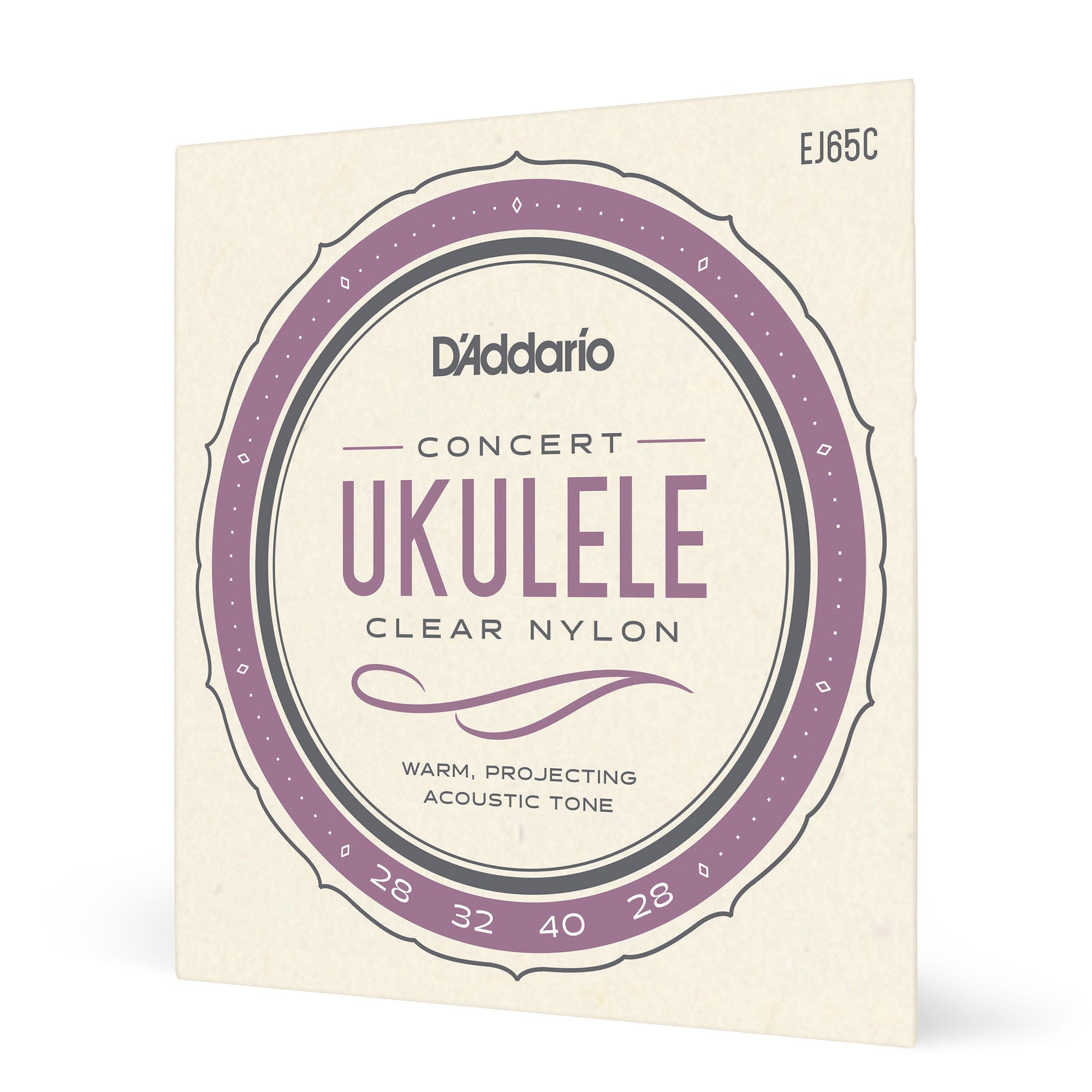 D'Addario EJ65C ProArte Custom Extruded Clear Nylon Concert Ukulele Strings 12-Pack